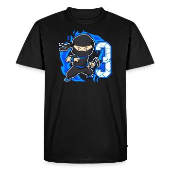 Ninja 3ème anniversaire Garçon 3 ans Ninjas - T-shirt Premium bio Homme - noir - Devant - Nico (187cm)