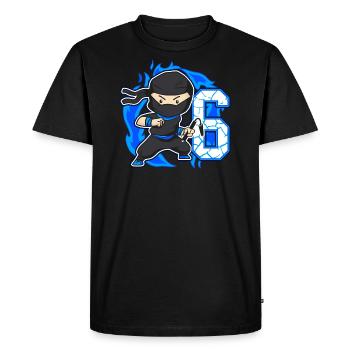Ninja 6th Birthday Boy 6 Years Old Ninjas - Men's Premium Organic T-Shirt - black - Front - Nico (187cm)