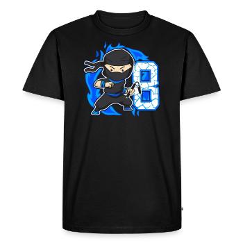 Ninja 8th Birthday Boy 8 years old Ninjas - Men's Premium Organic T-Shirt - black - Front - Nico (187cm)