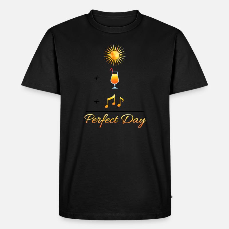 Perfekt Day - Männer Premium Bio T-Shirt - Schwarz