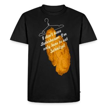Je n’ai pas de Lederhosen, schnitzel, fest, munich - T-shirt Premium bio Homme - noir - Devant - Nico (187cm)