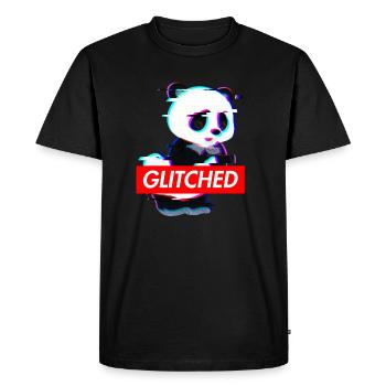 Tao Tao Panda Glitché - T-shirt Premium bio Homme - noir - Devant - Nico (187cm)
