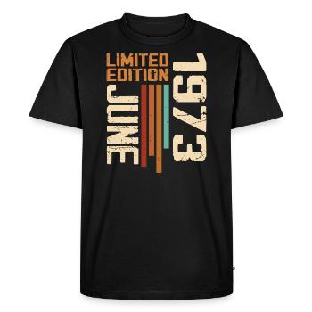 June 1973 Birthday Gift June 1973 Retro 1973 - Men's Premium Organic T-Shirt - black - Front - Nico (187cm)