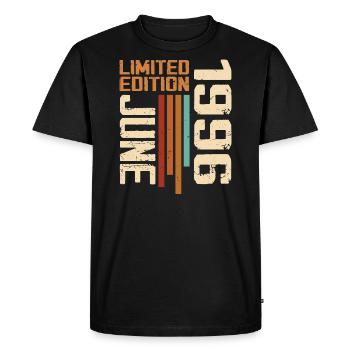 June 1996 Birthday Gift June 1996 Retro 1996 - Men's Premium Organic T-Shirt - black - Front - Nico (187cm)