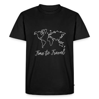 Reisen Reisender Fernweh Chemise Weltkarte Geschenk - T-shirt Premium bio Homme - noir - Devant - Nico (187cm)