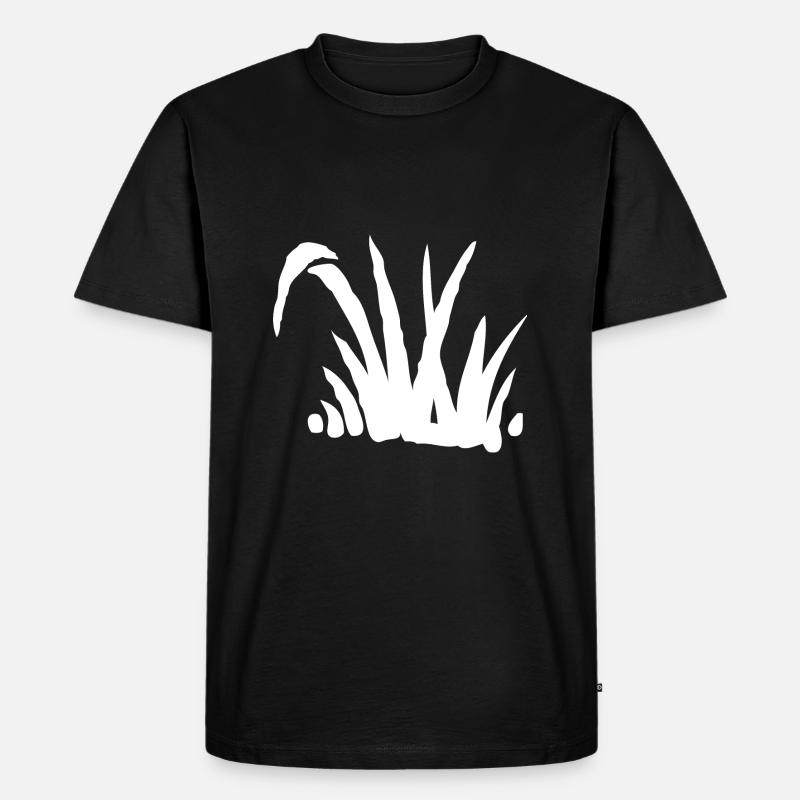 Gras Busch - Männer Premium Bio T-Shirt - Schwarz