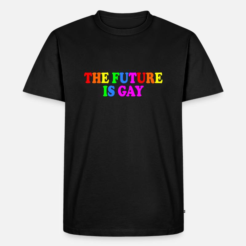The future is gay - Männer Premium Bio T-Shirt - Schwarz