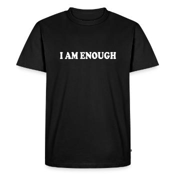 I am enough - Men's Premium Organic T-Shirt - black - Front - Nico (187cm)