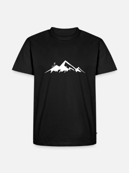 Bergziege - Männer Premium Bio T-Shirt - Schwarz