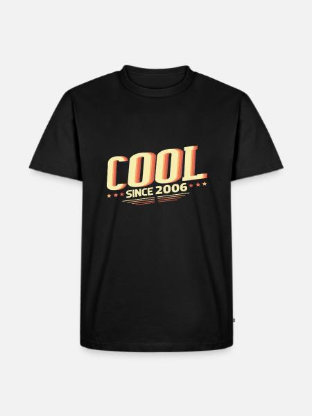 Cool seit 2006 - Männer Premium Bio T-Shirt - Schwarz