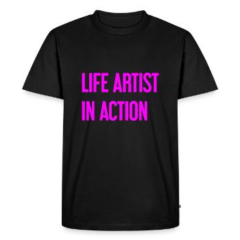Bon vivants in action - Men's Premium Organic T-Shirt - black - Front - Nico (187cm)