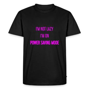 I'm not lazy, I'm in power saving mode! - Men's Premium Organic T-Shirt - black - Front - Nico (187cm)