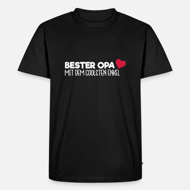 Bester Opa - Enkel - Männer Premium Bio T-Shirt - Schwarz