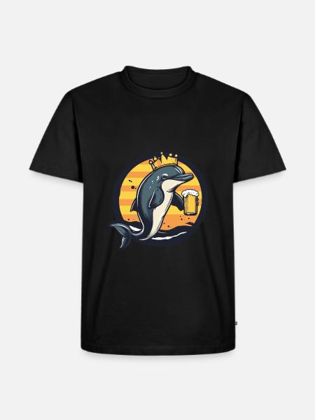 Delfin Beer - Men's Premium Organic T-Shirt - black