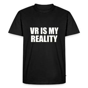 VR is my REALITY - Men's Premium Organic T-Shirt - black - Front - Nico (187cm)