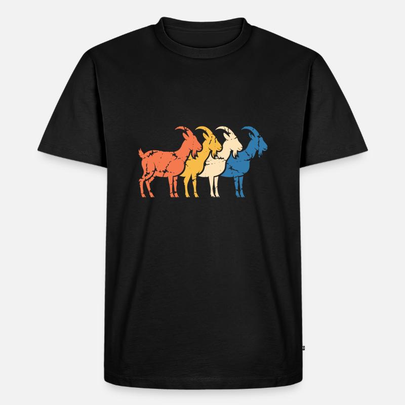 Ziege Ziegenbock - Männer Premium Bio T-Shirt - Schwarz