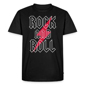 Rock And Roll - T-shirt Premium bio Homme - noir - Devant - Nico (187cm)