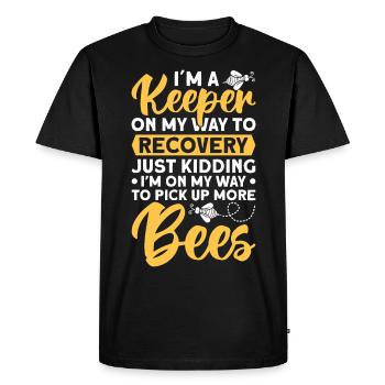 Beekeepers Bees Honey bees Beekeeping - Men's Premium Organic T-Shirt - black - Front - Nico (187cm)