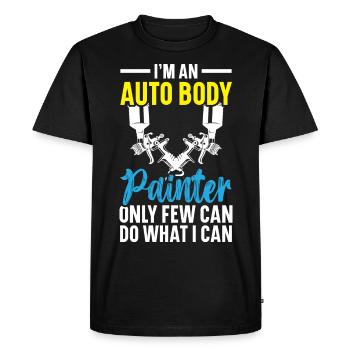 Facilement distrait par la peinture en aérosol de la carrosserie de voiture - T-shirt Premium bio Homme - noir - Devant - Nico (187cm)