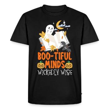 Boo-tiful Minds Wickedly Wise Teacher Halloween - T-shirt Premium bio Homme - noir - Devant - Nico (187cm)