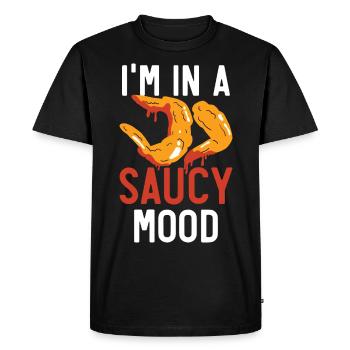 Buffalo Wings Foodie Cuisine Américaine Poulet - T-shirt Premium bio Homme - noir - Devant - Nico (187cm)
