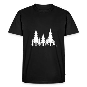 Contour de la forêt - T-shirt Premium bio Homme - noir - Devant - Nico (187cm)