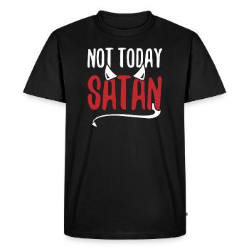Non Aujourd'hui Satan - T-shirt Premium bio Homme - noir - Devant - Nico (187cm)