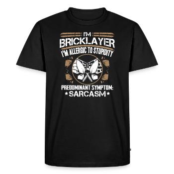 Mason construction worker construction site bricklayer mason - Men's Premium Organic T-Shirt - black - Front - Nico (187cm)