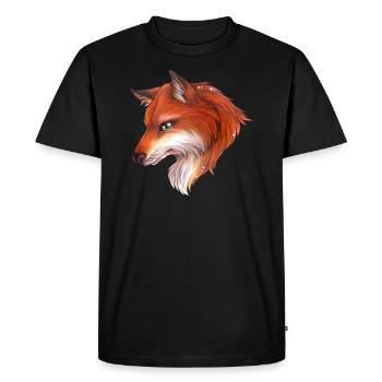 Fuchs Profil Tolles Motiv für Naturliebhaber - Männer Premium Bio T-Shirt - Schwarz - Vorne - Nico (187cm)