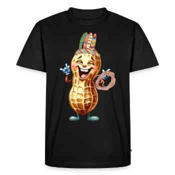 Peanut Wild West Child Kids Peanuts Nut - Men's Premium Organic T-Shirt - black - Front - Nico (187cm)
