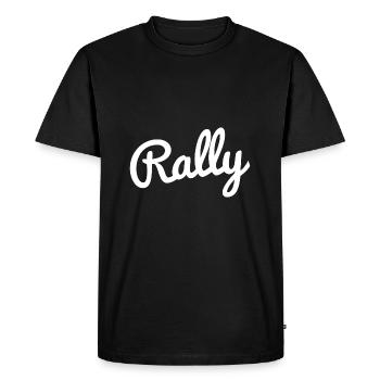 Rally - Men's Premium Organic T-Shirt - black - Front - Nico (187cm)