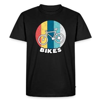 Cadeau de sport de pédale de roue de vélo de vélo - T-shirt Premium bio Homme - noir - Devant - Nico (187cm)