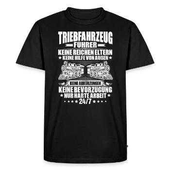 Triebfahrzeugführer Lokführer Lokomotivführer - Männer Premium Bio T-Shirt - Schwarz - Vorne - Nico (187cm)