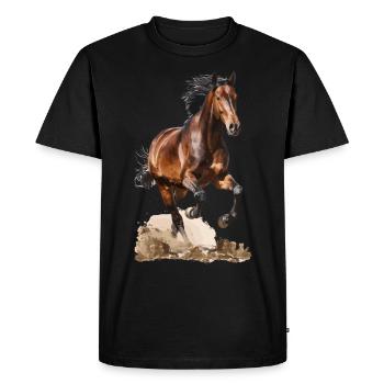 Riding Rider Horse Equestrian Y - Men's Premium Organic T-Shirt - black - Front - Nico (187cm)