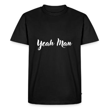 Yeah Man - T-shirt Premium bio Homme - noir - Devant - Nico (187cm)