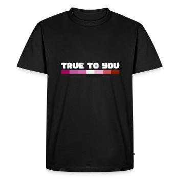 Rainbow Connection Embrace, Happy Pride - Men's Premium Organic T-Shirt - black - Front - Nico (187cm)