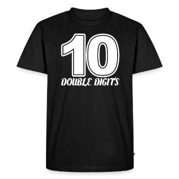 Cadeau de 10e anniversaire, 10 ans, pour garçons et filles - T-shirt Premium bio Homme - noir - Devant - Nico (187cm)