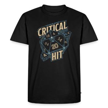 Dungeons And Dragons D20 Cube Critical Hit - Men's Premium Organic T-Shirt - black - Front - Nico (187cm)