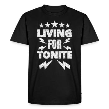 Living For Tonite - Men's Premium Organic T-Shirt - black - Front - Nico (187cm)