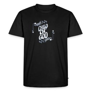 Child of God Christian Design - Inspirational - Men's Premium Organic T-Shirt - black - Front - Nico (187cm)