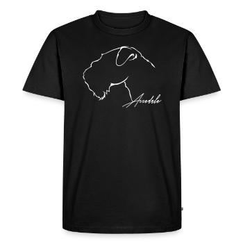 AIREDALE profil chien chiens wilsigns - T-shirt Premium bio Homme - noir - Devant - Nico (187cm)