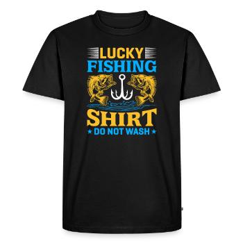 Lucky Fishing T-shirt - T-shirt Premium bio Homme - noir - Devant - Nico (187cm)