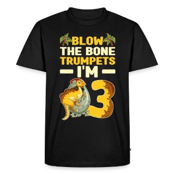 Cadeaux d’anniversaire de dinosaure Enfants | Dinos - T-shirt Premium bio Homme - noir - Devant - Nico (187cm)