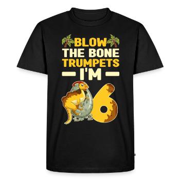 Dinosaur Children's Birthday - Men's Premium Organic T-Shirt - black - Front - Nico (187cm)