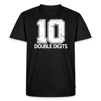 Cadeau de 10e anniversaire, 10 ans, pour garçons et filles - T-shirt Premium bio Homme - noir - Devant - Nico (187cm)