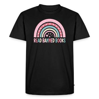Livres Lecture de livres Rat de bibliothèque Rat de bibliothèque Accro aux livres - T-shirt Premium bio Homme - noir - Devant - Nico (187cm)