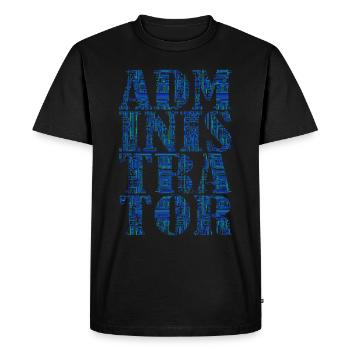 Administrateur Admin IT Ordinateur EDP - T-shirt Premium bio Homme - noir - Devant - Nico (187cm)