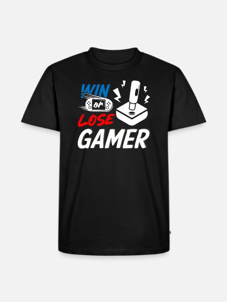 Win or Lose Gamer - Men's Premium Organic T-Shirt - black