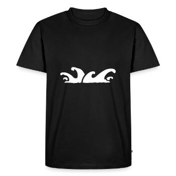 Vagues Mer - T-shirt Premium bio Homme - noir - Devant - Nico (187cm)