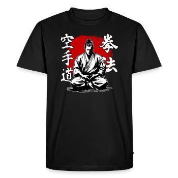 Style d’arts martiaux de karaté Kenpo samouraï - T-shirt Premium bio Homme - noir - Devant - Nico (187cm)